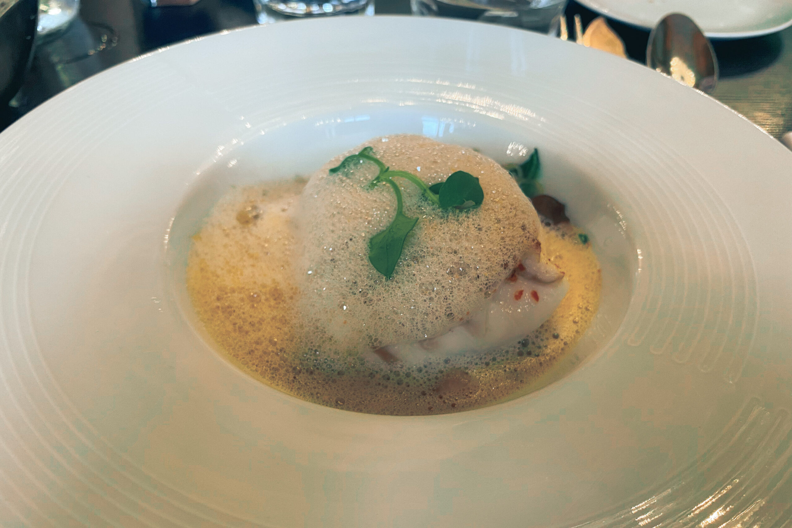 a seafood dish at Girafe Restaurant paris