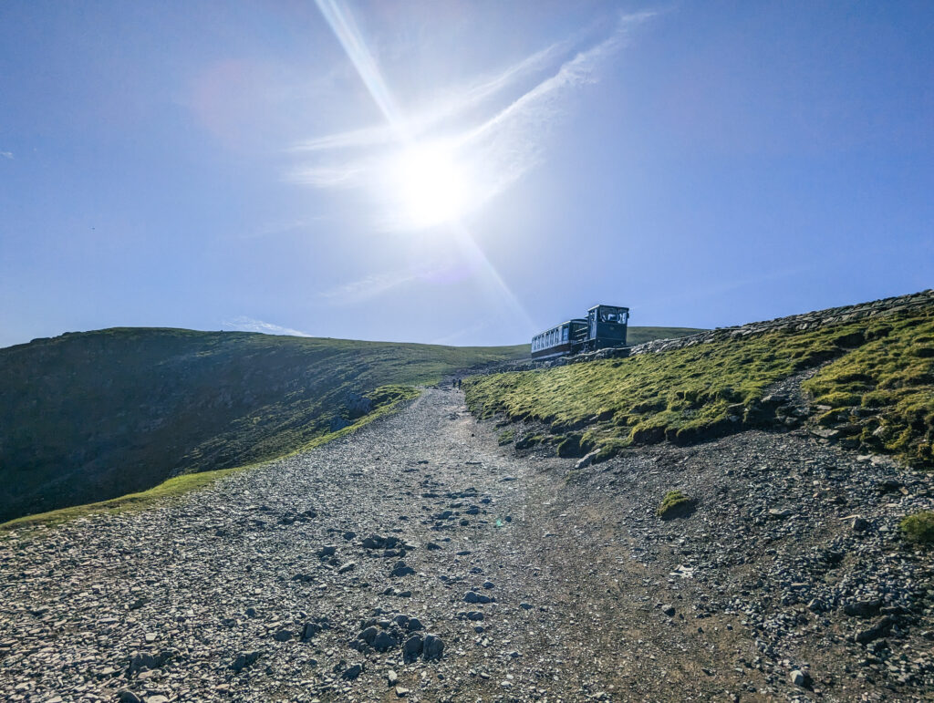 the train on Mount Snowdon