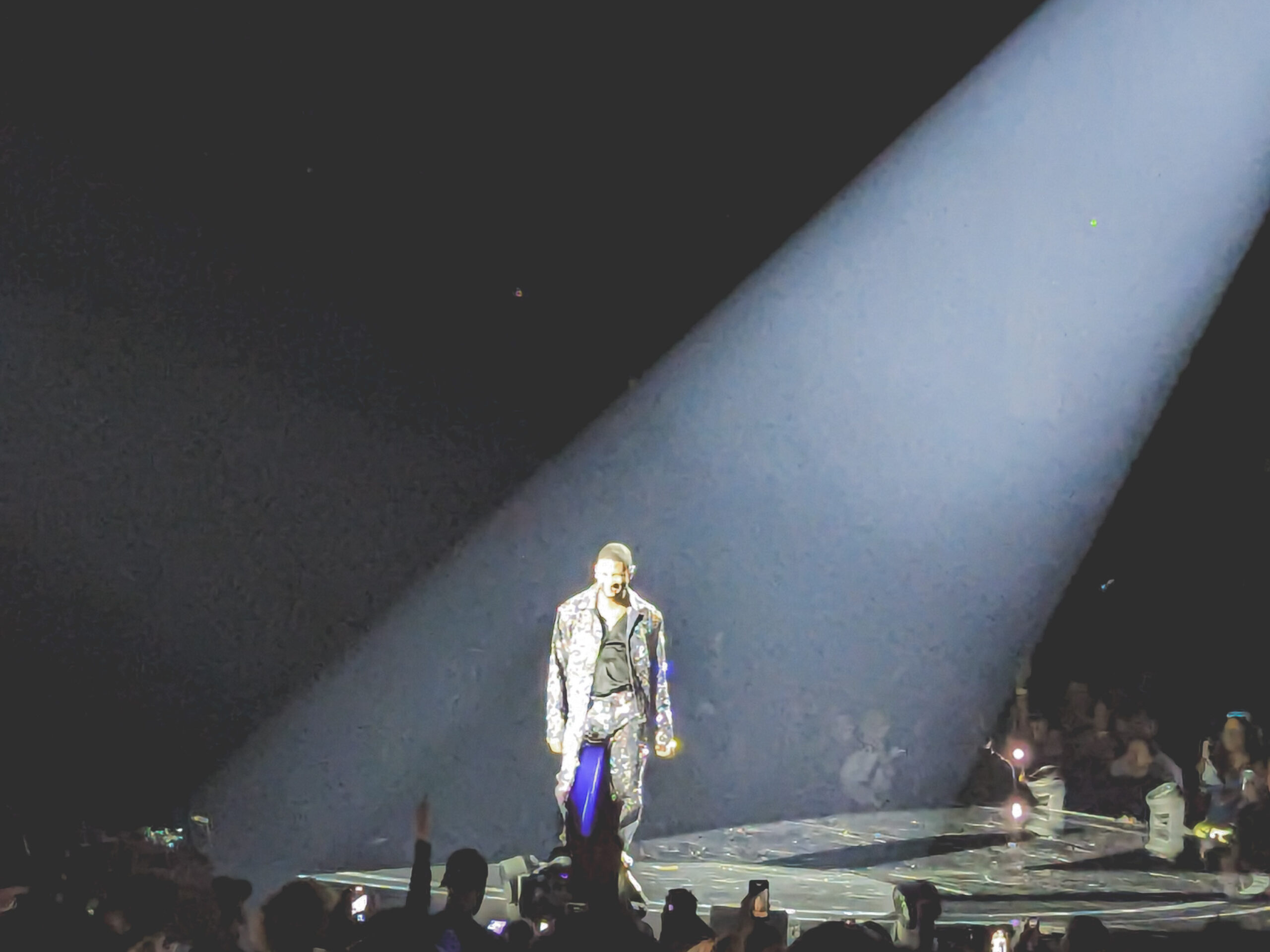 Usher performing at La Seine Musical paris