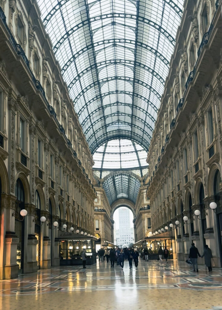 Inside Galleria Vittorio Emanuele II